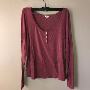 Long Sleeve Garage Three Button Top
